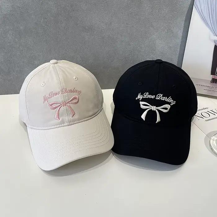 Casquette de baseball Sweet Bow avec broderie de lettres