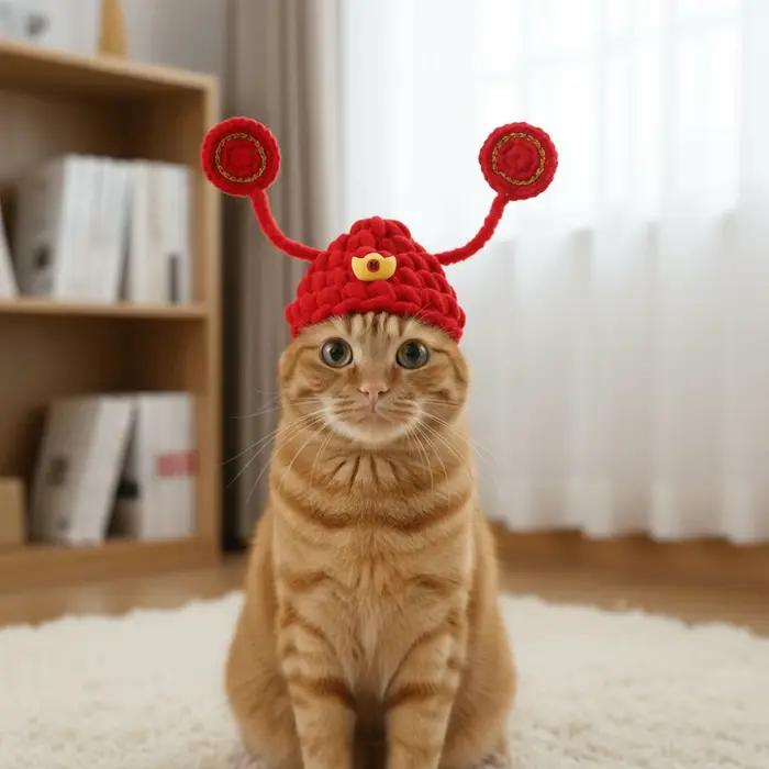 Couvre-chef de chat de Fortune de Style chinois mignon