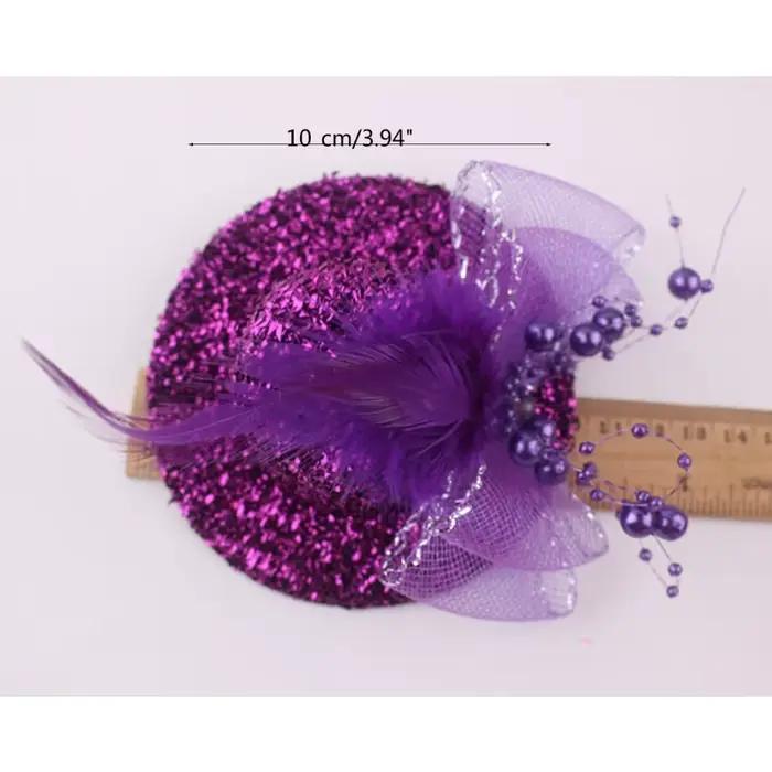 Chapeau de cocktail en maille scintillante pour adultes et enfants