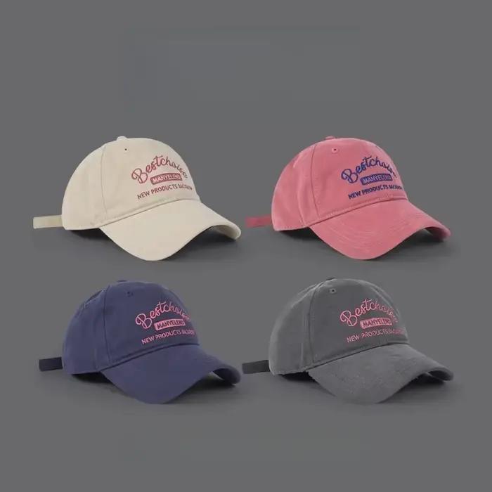 Casquette de baseball vintage pour femme - Visage amincissant couronne douce réglable Snapback années 90 rétro chapeau de soleil mode d'été style unisexe