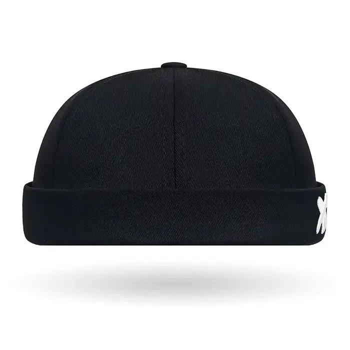Nouveau chapeau dôme brodé ajustable style coréen sans bord pour le printemps et l'été