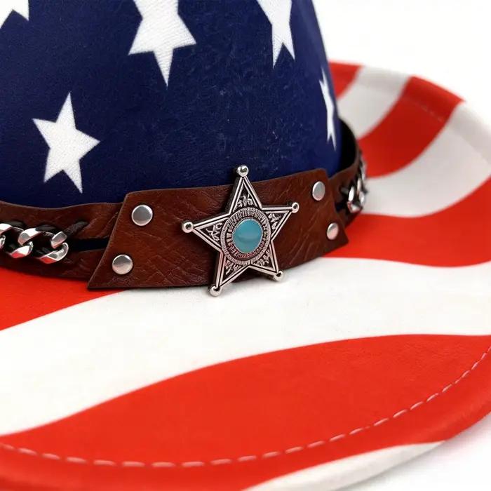Chapeau de cowgirl à drapeau américain