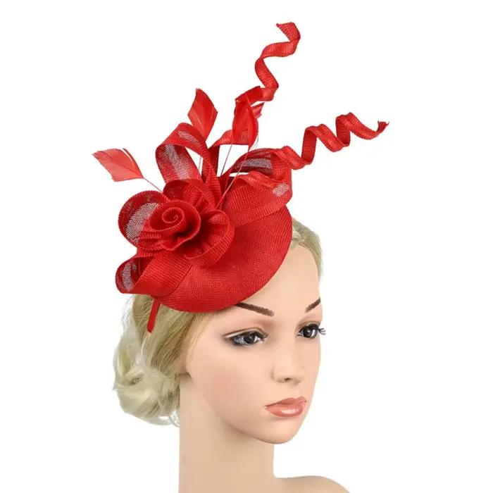 Fascinateur en maille florale pour femmes, accessoire de mode réglable, diadème floral pour mariages et fêtes