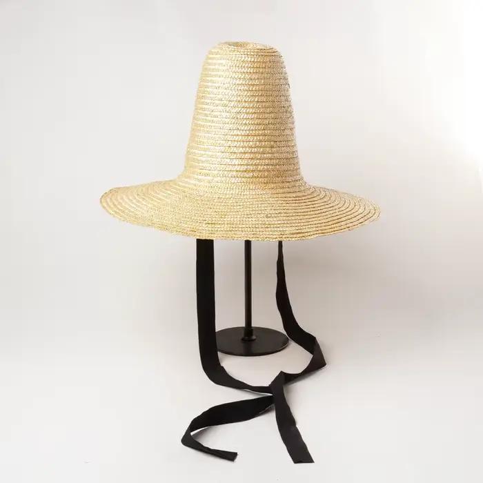 Chapeau de soleil en paille à large bord