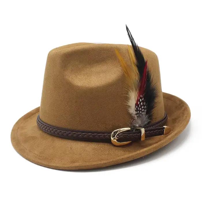 Chapeau Trilby classique à bord court pour hommes et femmes