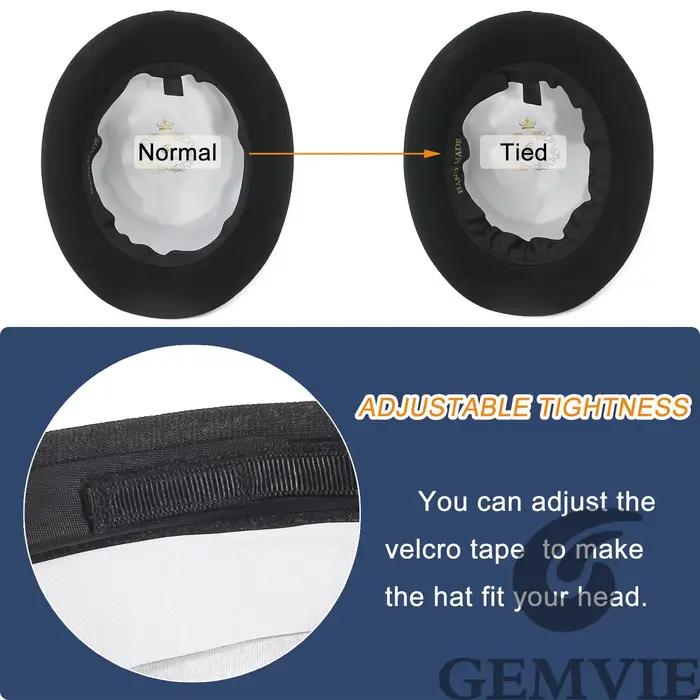 GEMVIE Chapeaux Fedora et Bowler 100% Laine pour Hommes et Femmes