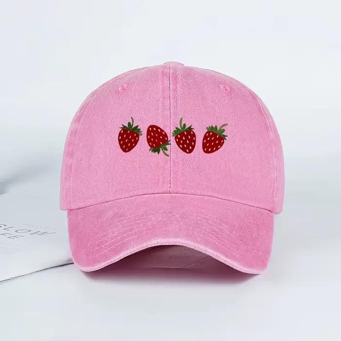 Casquette de baseball imprimée fraises