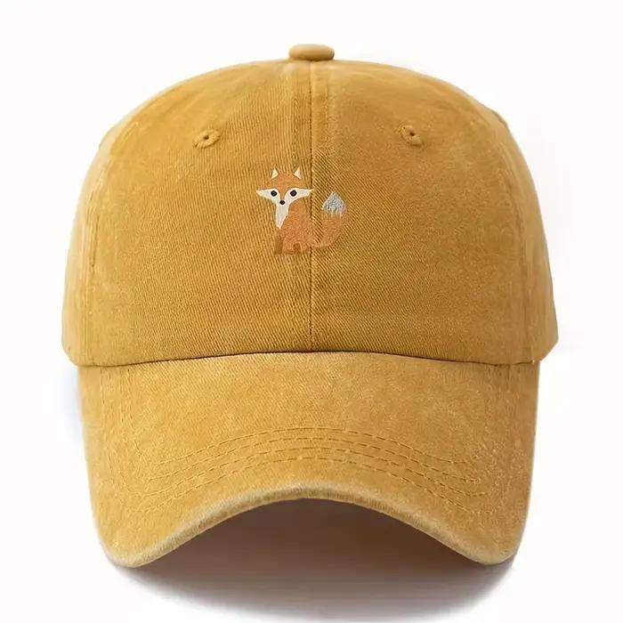 Casquette de baseball imprimée à motif de renard mignon pour la mode décontractée quotidienne