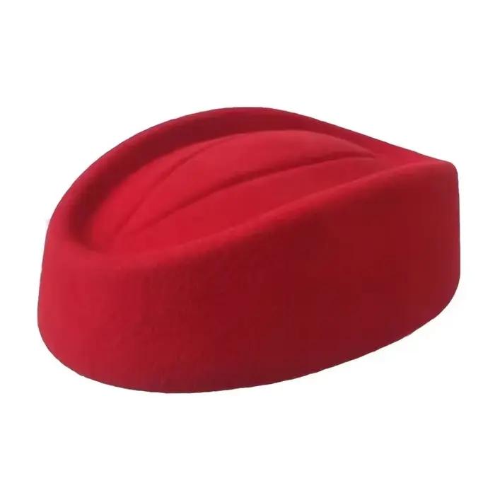 Béret chapeaux émirates arabes hôtesse de l'air saoudienne casquettes pour femmes laine rouge noir vert printemps Hijab élégant Occupation musique bande chapeau