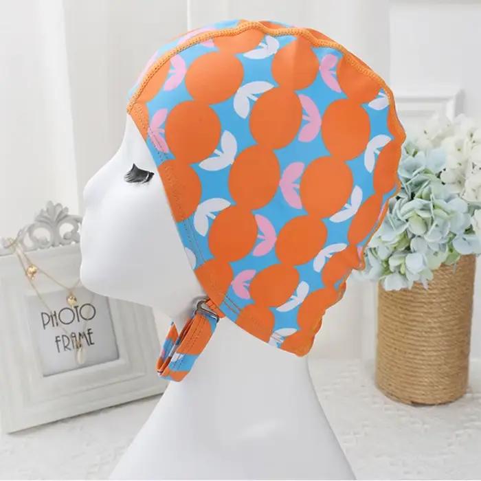 Bonnet de bain ajustable pour adulte en tissu