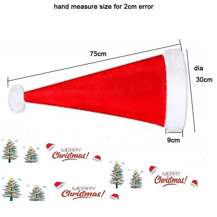 Chapeaux de père noël longs de 75cm