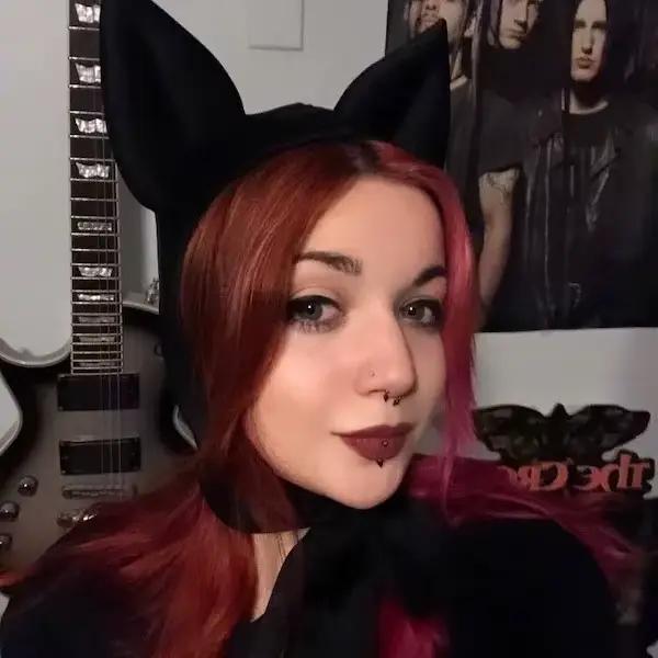 Chapeau à capuche de chat vintage pour femmes sorcière oreilles de chat polyester halloween noël cosplay costumé fantaisie gothique