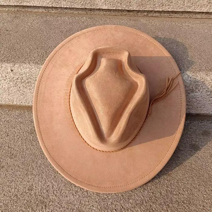 Chapeau en daim à large bord multifonction pour homme et femme, élégant, adapté aux voyages, pour les événements formels et la vie quotidienne