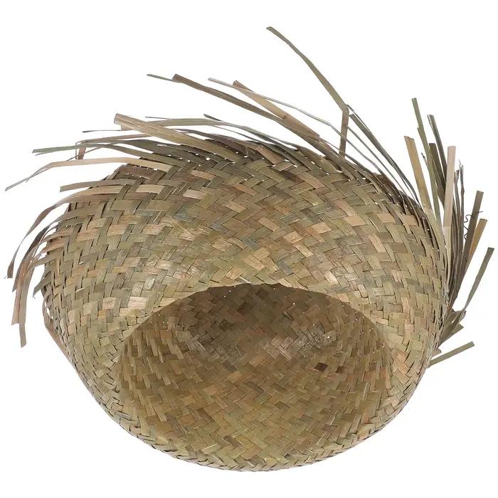 Chapeau de plage pour hommes, chapeau de soleil en paille tissée, Style hawaïen, accessoire de fête en plein air, léger et respirant, décoration de Festival de personnalité