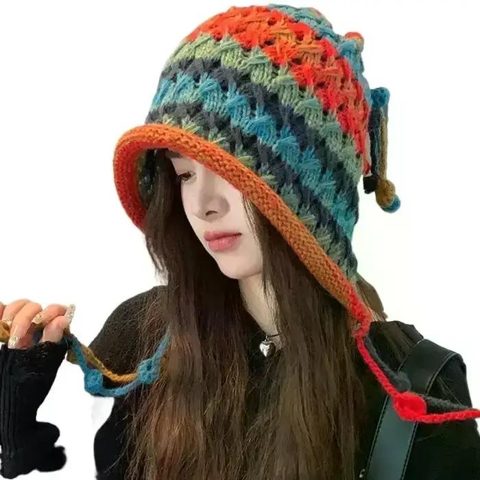 Chapeau rouge d'hiver pour femmes et filles