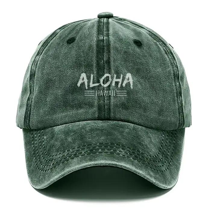 Casquettes de baseball en coton lavé style hawaïen Aloha