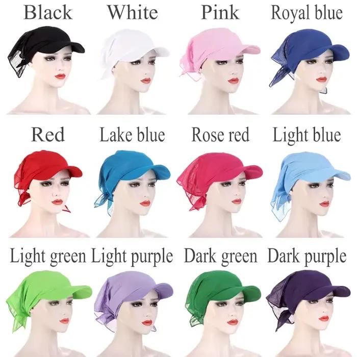 Visière de soleil avec Turban pré-attaché pour femmes