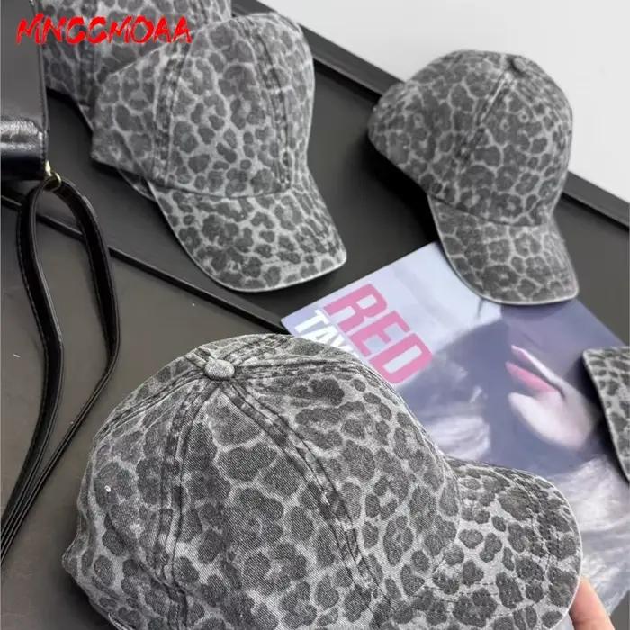 Casquette de baseball vintage à imprimé léopard tendance pour femme 2026