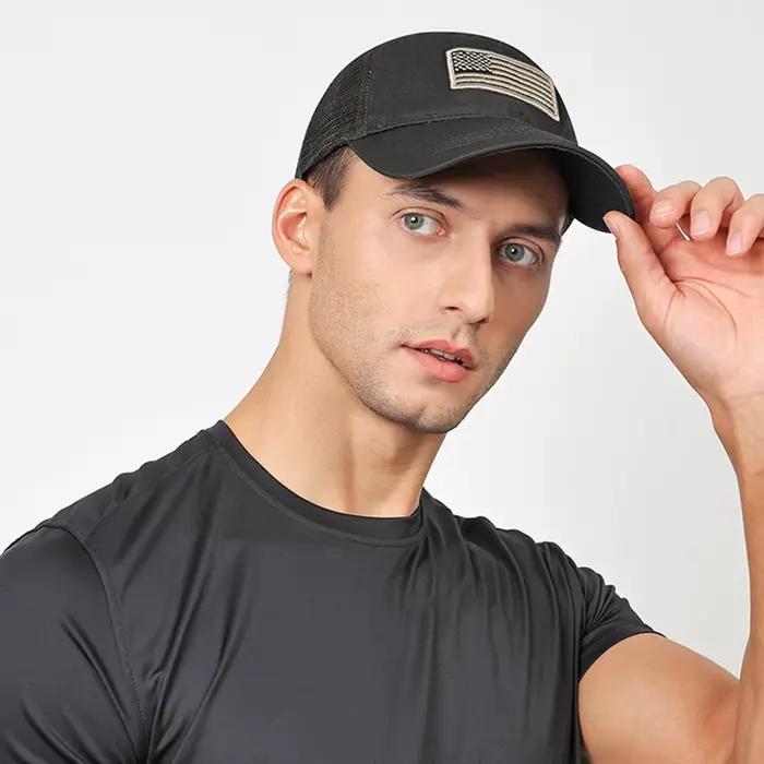 Casquette de baseball brodée drapeau américain