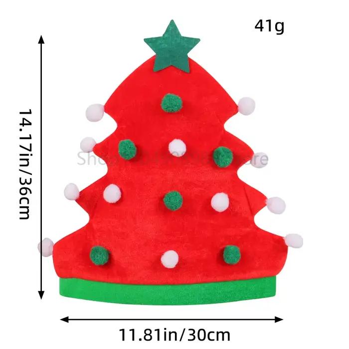 Chapeau de père noël en forme d'arbre de noël