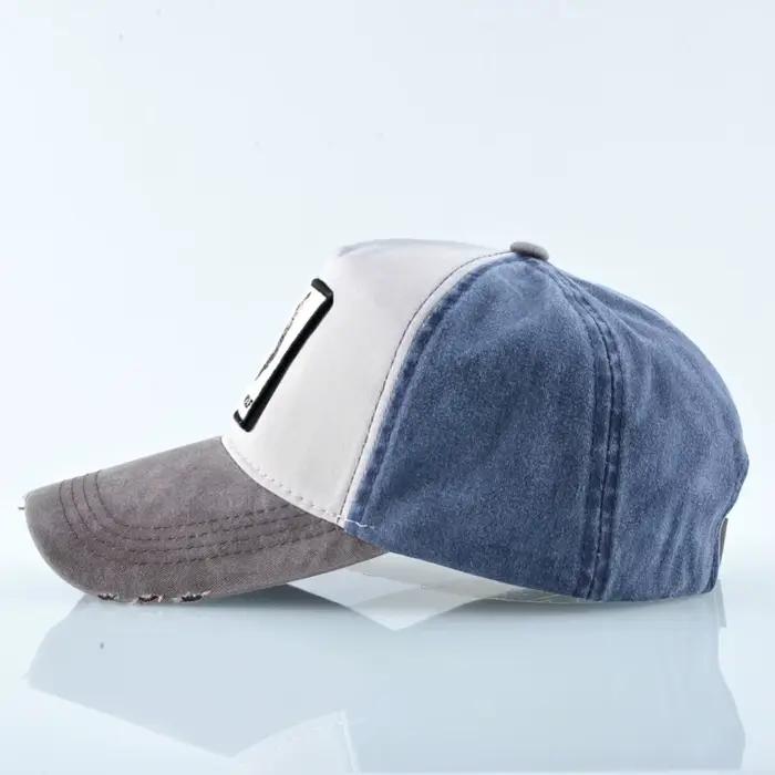 Casquette de Baseball unisexe hommes femmes mode animaux broderie Snapback chapeau printemps été coton lavé denim Hip