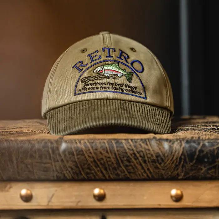 Maden – casquette de Baseball Vintage en velours côtelé
