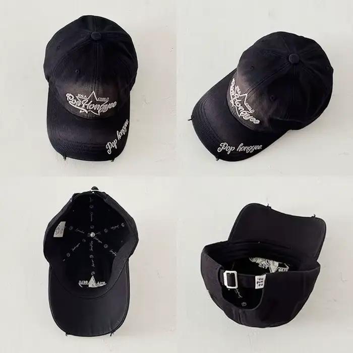 Casquette de baseball brodée délavée pour enfants
