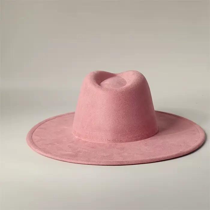 Chapeaux Fedora Rancher en daim végétalien