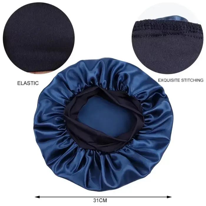Bonnet élastique en satin lisse pour femmes