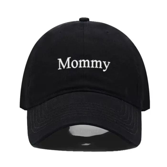Casquette de baseball vintage brodée « Papa & Maman » en coton réglable