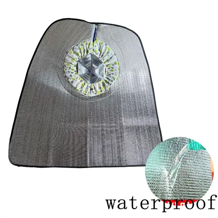 Cape à capuche de protection contre le soleil et la pluie – Chapeau UV respirant pour l'agriculture/jardinage