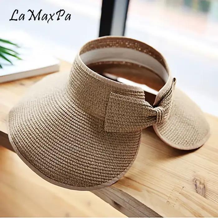 LaMaxPa nouvelles femmes été visières chapeau pliable