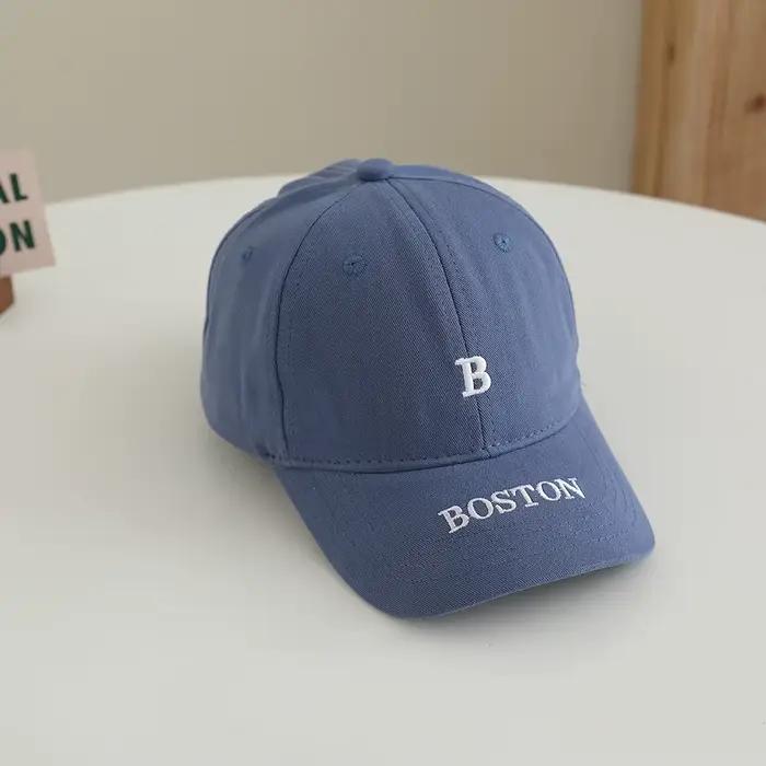 Casquette de baseball en coton brodée avec la lettre « BUSTON »