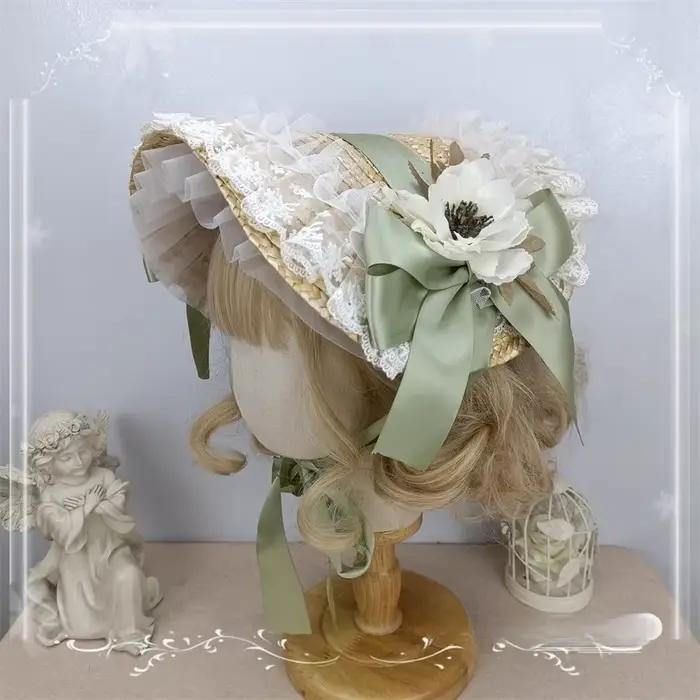 Chapeau Lolita multicolore fait à la main