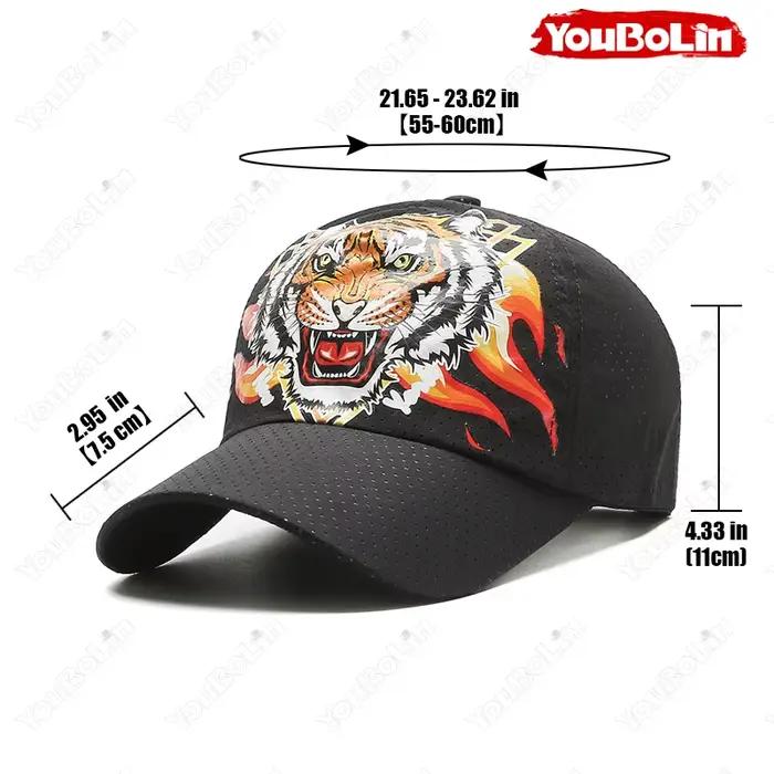 Casquette de baseball à motif tigre pour l'extérieur