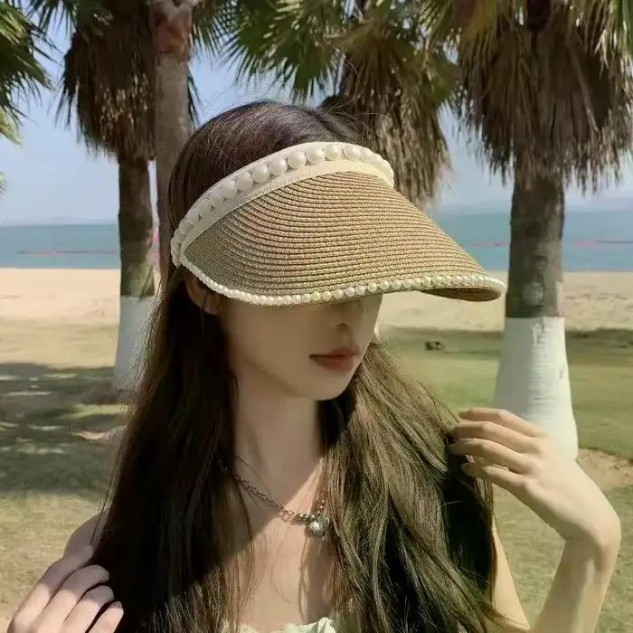 Chapeau de soleil en raphia pour femmes