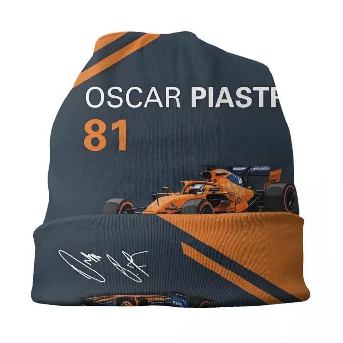 Bonnet Oscar Piastri Art F1 Unisexe Chaud Tricot Sport Décontracté Pour Ski En Plein Air Occasions Adultes