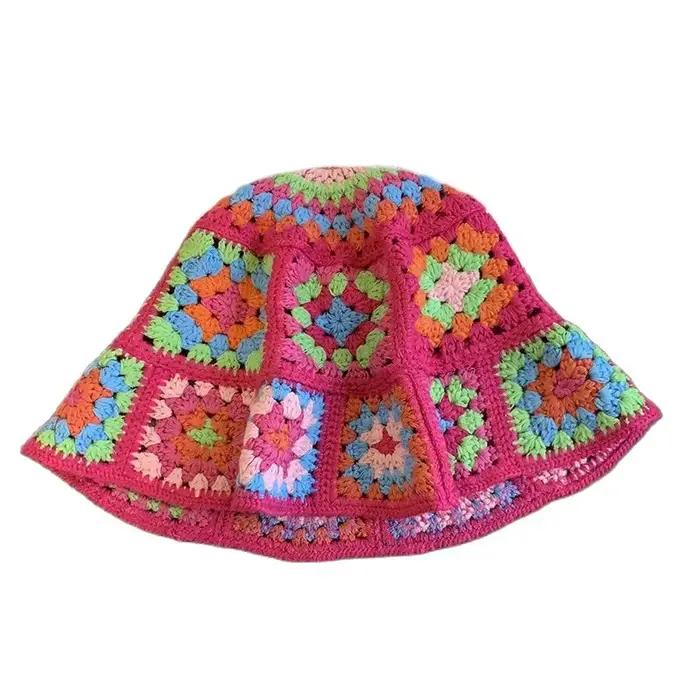 Chapeau au crochet rouge 2024 mode