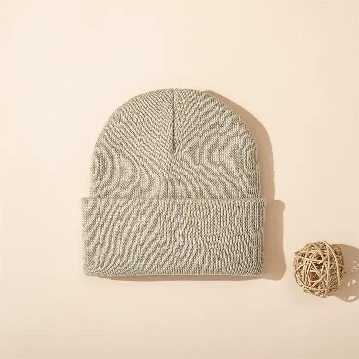 1 pièces bébé tricoté chapeau automne hiver chaud nouveau-né infantile pour garçons filles doux confortable enfant en bas âge enfants Bonnet