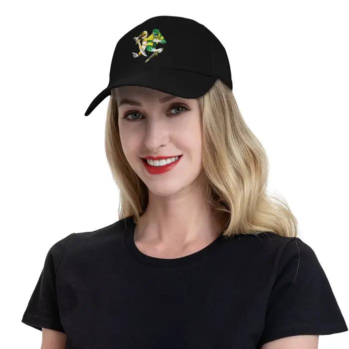 Casquettes de baseball Power Rangers vertes et blanches pour hommes et femmes