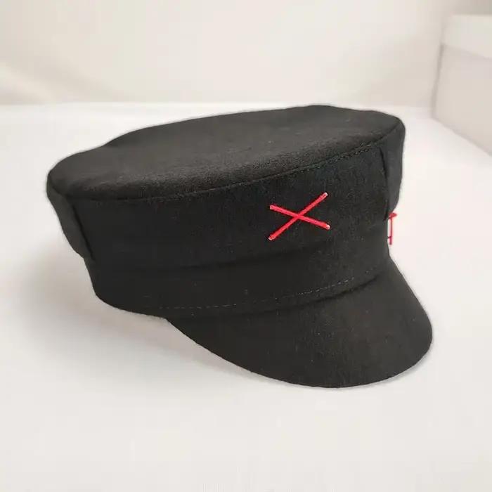 Casquette de luxe Baker Boy lettre laine Newsboy béret casquettes pour femmes plat haut militaire marine hiver chapeaux Boinas Para Mujer