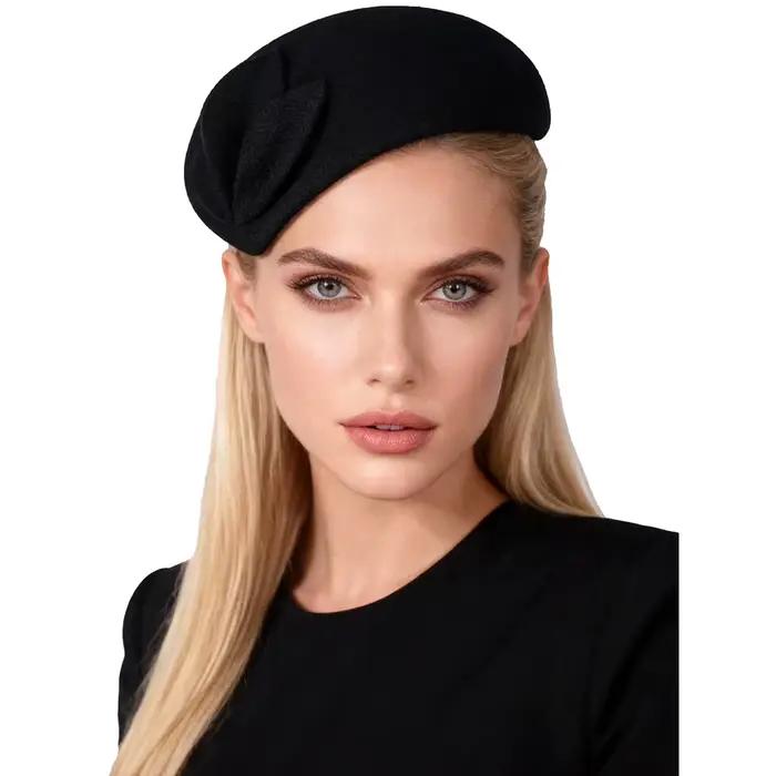 Chapeau Pillbox en Laine Rouge et Vert FS