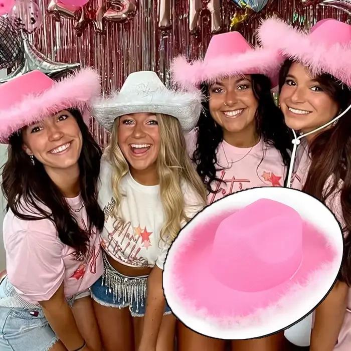 Chapeau de Cowboy en plumes