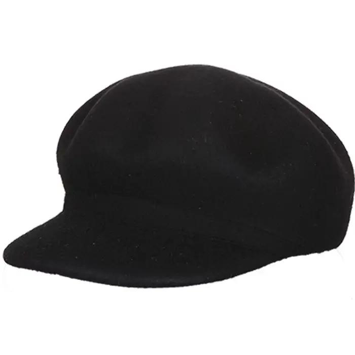 Chapeau octogonal en pure laine pour femme
