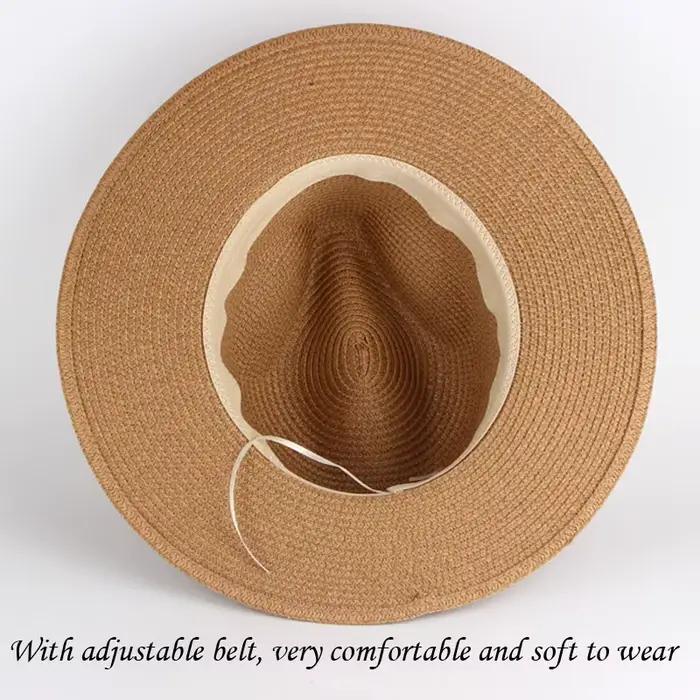 Chapeau de paille à large bord pour hommes et femmes