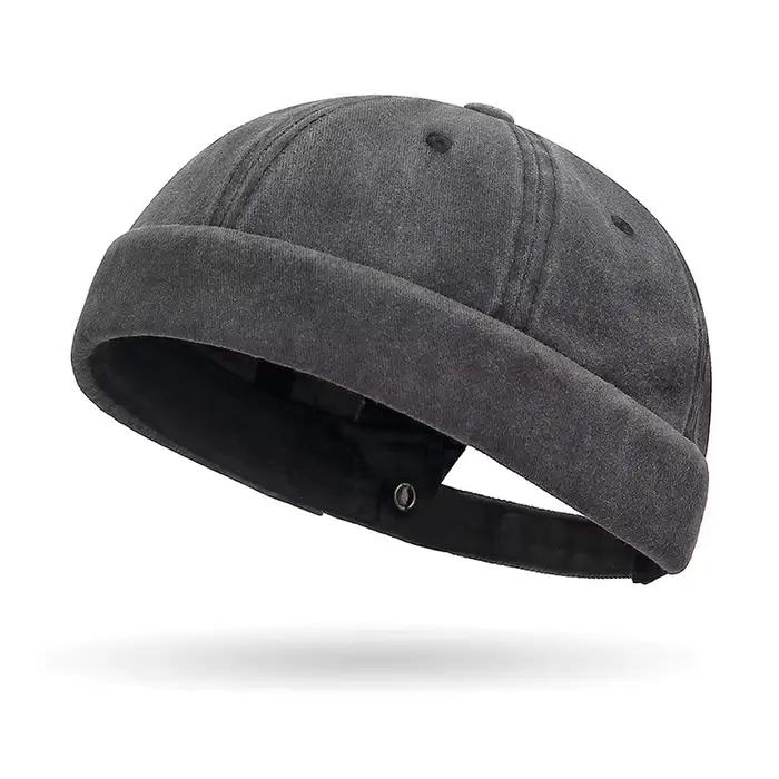 Casquette Hip-hop délavée style streetwear à visière souple - Chapeau de fermier unisexe et polyvalent