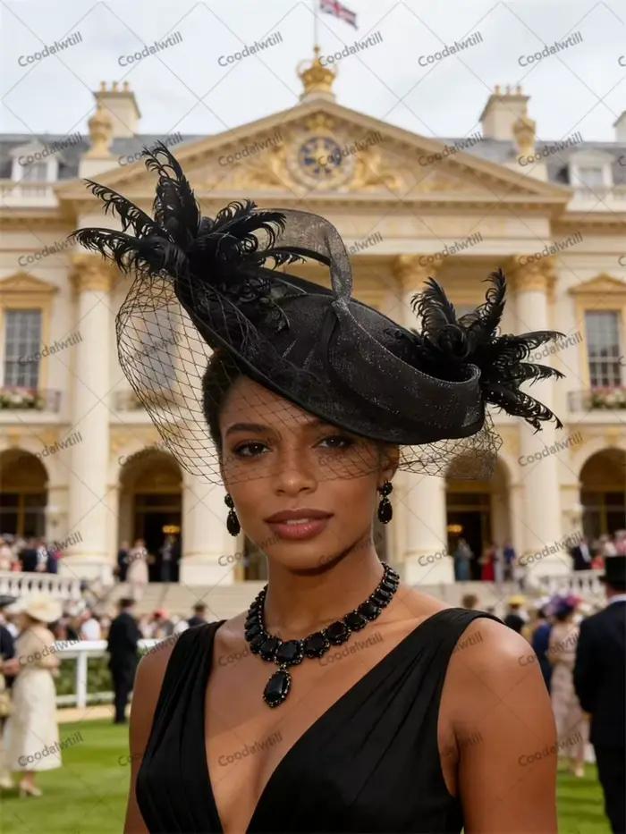 Fascinateur élégant en polyester pour femmes, bandana chic pour mariage, soirée formelle, cocktail, derby, dîner de gala