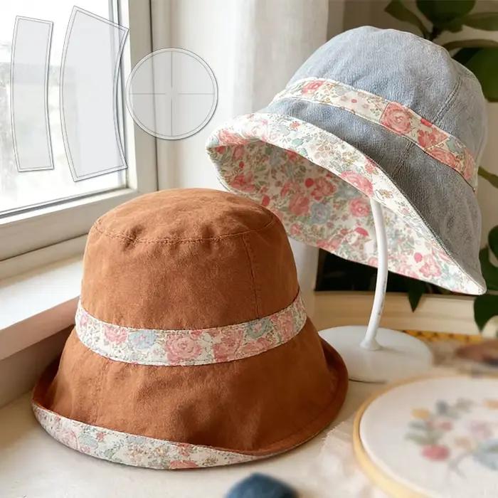 YOMDID 3 pièces, modèle de patron de chapeau de pêcheur pour la fabrication de chapeaux