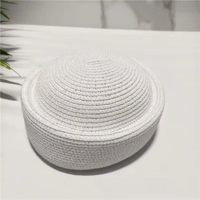 Chapeau de soleil en paille style rétro