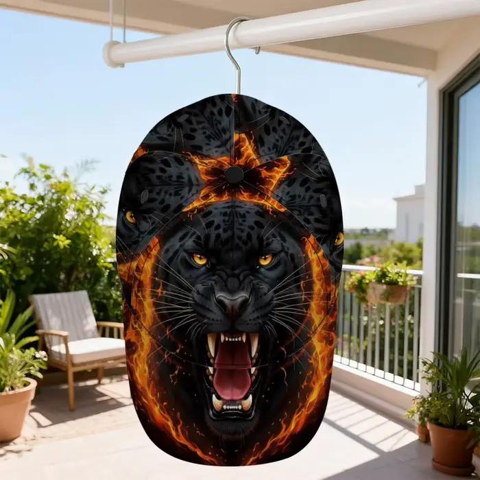 Casquette de baseball classique avec imprimé Fierce Panther in Flames